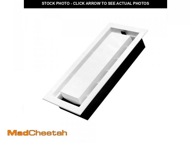 Lot 74-12365246 - Inte-Grates 4 in. x 10 in. Paintable Plastic Wall Register in Textured White - UNUSED