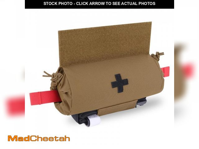 Lot 74-11555130 - PETAC GEAR Tactical First Aid Drop Dump Pouch, Micro Medical Trauma Roll Up Drop Pouch EMT IFAK Sub ...