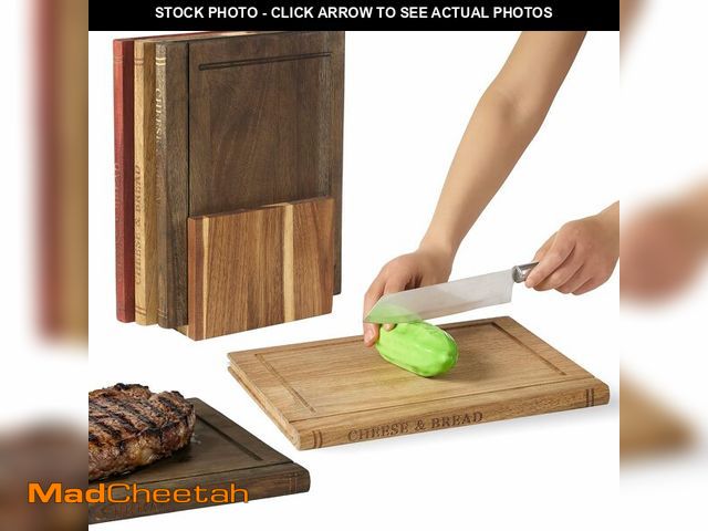 Lot 74-14206151 - AODANC Book Cutting Boards Set,Wooden Chopping Cutting Boards,Wooden Chopping Boards Books Sets For ...