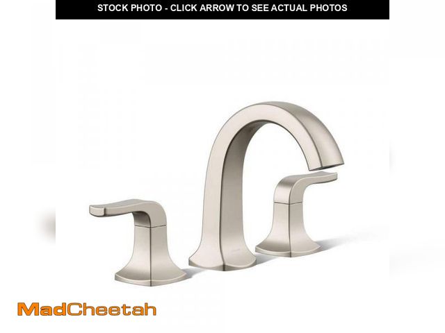 Lot 74-12091955 - KOHLER Rubicon 8 in. Widespread Double Handle High Arc Bathroom Faucet in Vibrant Brushed Nickel - U...