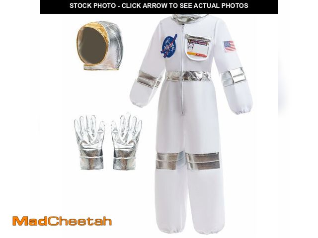 Lot 74-13947929 - bibeikele NASA Astronaut Costumes Spacesuit for Boys Girls Kids Space Jumpsuit Halloween Costume Rol...