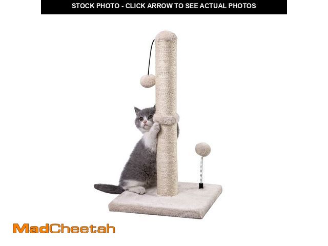 Lot 74-12879234 - MECOOL Cat Scratching Post Premium Basics Kitten Scratcher Sisal Scratch Posts with Hanging Ball 22i...