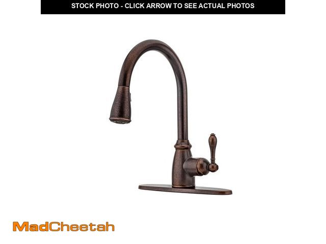 Lot 74-12818619 - Pfister Canton Single-Handle Pull-Down Sprayer Kitchen Faucet in Rustic Bronze - UNUSED