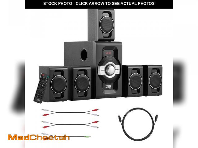 Lot 74-12246583 - (MISSING REMOTE,)Acoustic Audio by Goldwood AA5240 Home Theater 5.1 Bluetooth Speaker System with US...