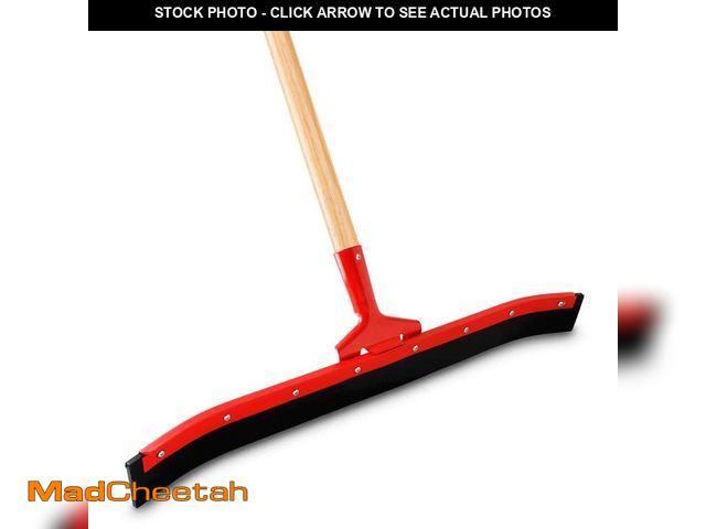 Lot 74-12584831 - Libman 24 in. High Power Curved Rubber Floor Squeegee with 60 in. Wood Handle - UNUSED