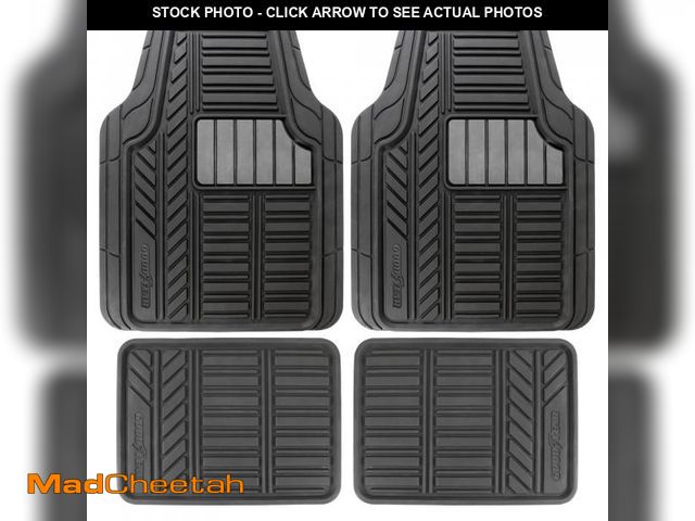 Lot 74-12144814 - Goodyear 4-Piece Universal Custom Fit All Weather Protection Rubber Floor Mats â Black - UNUSED