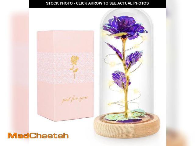 Lot 74-12349311 - Mothers Day Flowers Gifts for Mom, Birthday Gifts for Women, Galaxy Glass Rose Gifts for Grandma Wif...