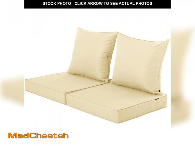 Lot 74-12417934 - Comcaver Outdoor Cushions for Patio Furniture, Waterproof Fade and Tear Resistant Deep Seat and Back...