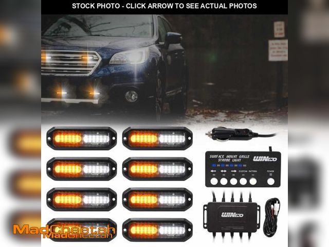 Lot 74-11860293 - WINECO led strobe lights for trucks, Emergency Strobe Lights Kits for construction Vehicles LED Surf...