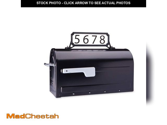 Lot 74-12558274 - Architectural Mailboxes Manhattan Address Plaque Black - UNUSED