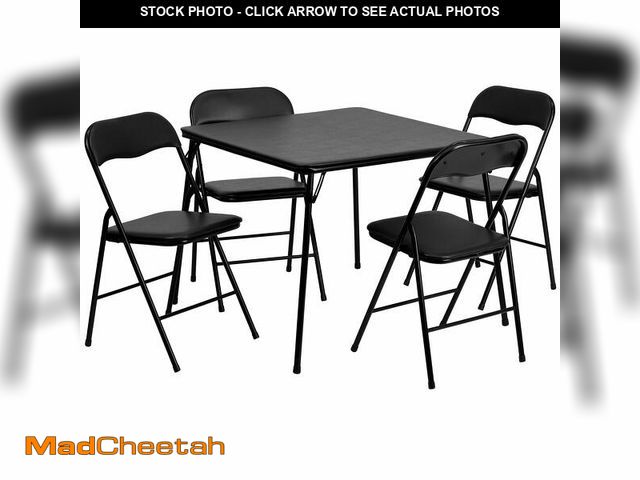 Lot 74-12894714 - Flash Furniture Madison 5-Piece Folding Card Table and Chairs Set, Portable Event Table and Chairs S...