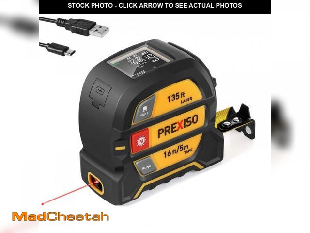 Lot 74-11555486 - PREXISO 2-in-1 Laser Tape Measure - NOT DIGITAL TAPE - 135Ft Rechargeable Laser Measurement Tool &am...