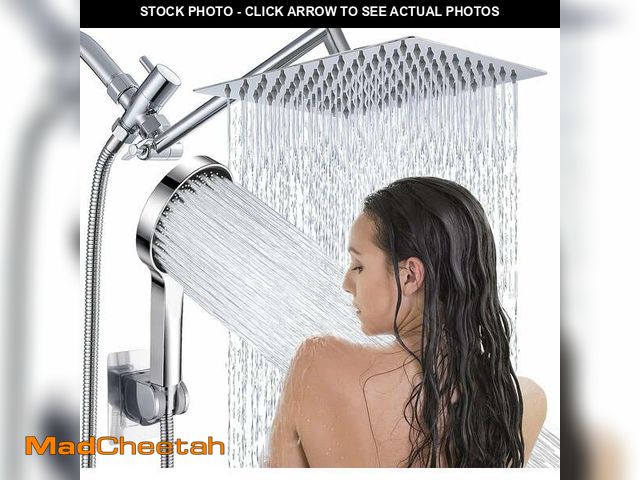 Lot 74-12458206 - Qomolangma Shower Heads with Handheld Spray Combo, 12" Rectangle Rain Shower Head Combo with Extensi...
