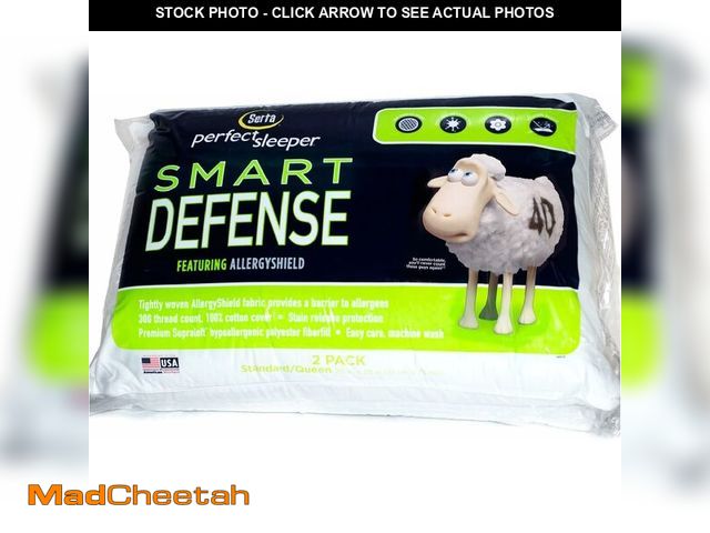 Lot 74-12760466 - Serta Perfect Sleeper Standard/Queen Bed Pillow 300 Thread Count Recycled  - UNUSED