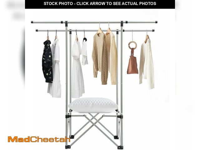 Lot 74-14434813 - Clothes Rack X-Shaped Collapsible Garment Rack Foldable Clothing Hanger for Hanging and Drying Cloth...