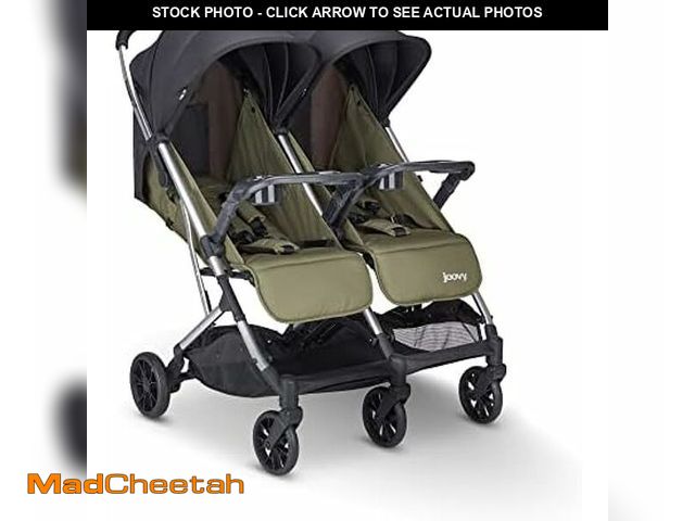 Lot 74-13582437 - Joovy Kooper X2 Double Stroller, Lightweight Travel Stroller, Compact Fold with Tray, Olive - UNUSED