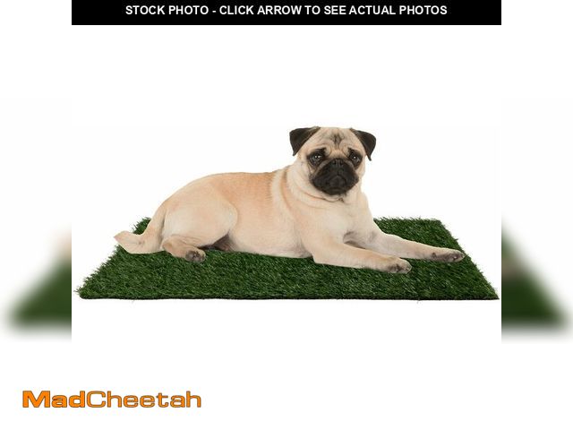Lot 74-14067058 - Artificial Grass Puppy Pee Pad for Dogs and Small Pets - Set of Three 18.25x14.25 Inch, Reusable 3-L...