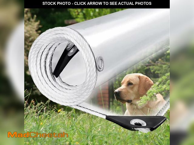 Lot 74-12705757 - Sinessy Clear Waterproof tarp, 6x10ft Transparent Heavy Duty Waterproof Tarp Cover with Reinforced E...