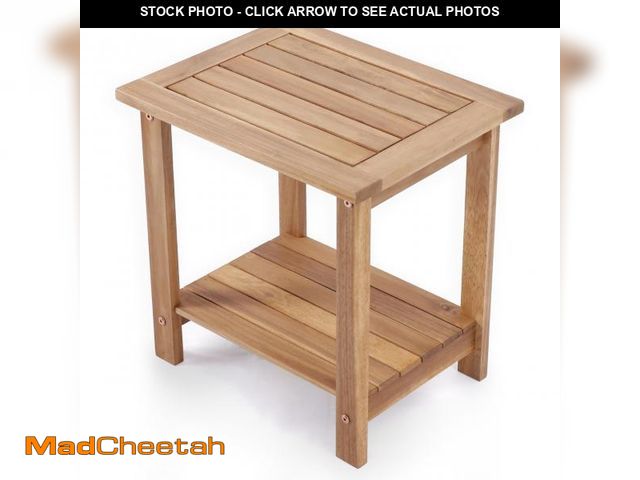 Lot 74-12122743 - VICTORY RELAX Double Adirondack Side Table, Weather-Resistant Rectangular End Table for Patio, Garde...