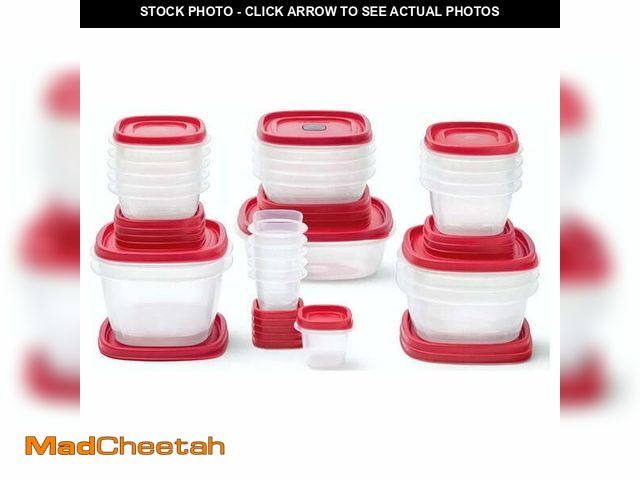 Lot 74-12857164 - Rubbermaid EasyFindLids Multicolor Vented Food Storage Set, (50 Count) - UNUSED