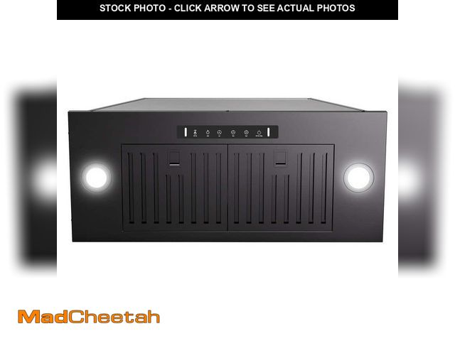 Lot 74-14114314 - VIKIO 28 in. 900CFM Ductless Convertible Insert Range Hood in Black Stainless Steel with LED Light G...