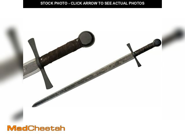 Lot 74-14305915 - SZCO 41" Handmade Rustic Medieval Broad Sword - Collectible Full Tang Knight Sword for Adults with H...