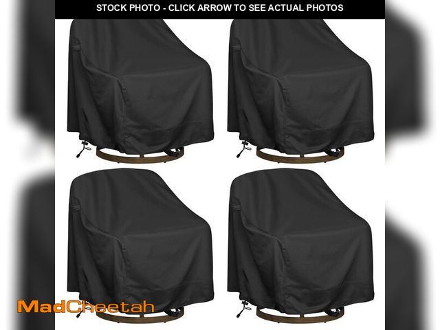 Lot 74-14381280 - HIÃÂ·ÃÂ·ÃÂ·YOUR COVER Outdoor Swivel Lounge Chair Cover 4 Pack,Waterproof Heavy Duty Outdoor Chai...