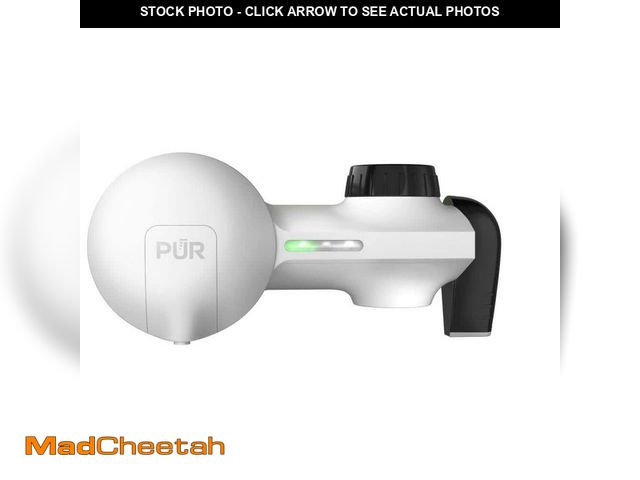 Lot 74-13693418 - PUR Plus Horizontal Faucet Mount Water Filtration System in Matte White - UNUSED