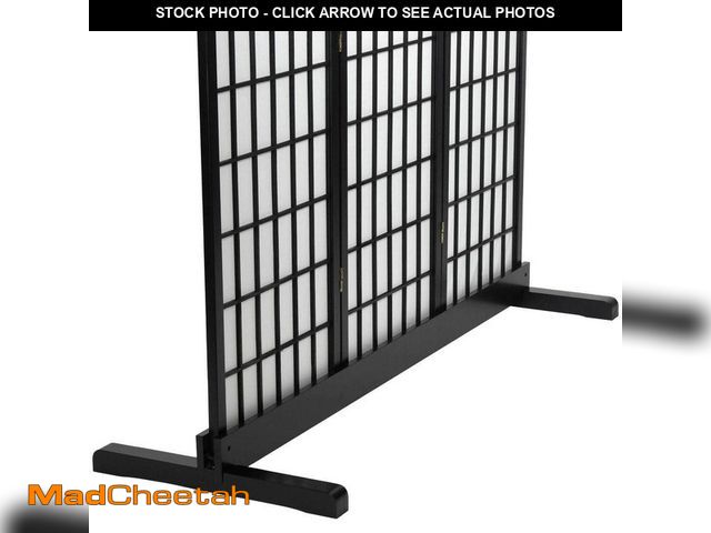 Lot 74-14345534 - Red Lantern Black 3-Panel Room Divider Stand - UNUSED