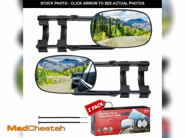 Lot 74-12714873 - MirroGuard Extended Towing Mirrors, Universal Clip-On Side Mirror Extensions for Pickups, RVs, and T...