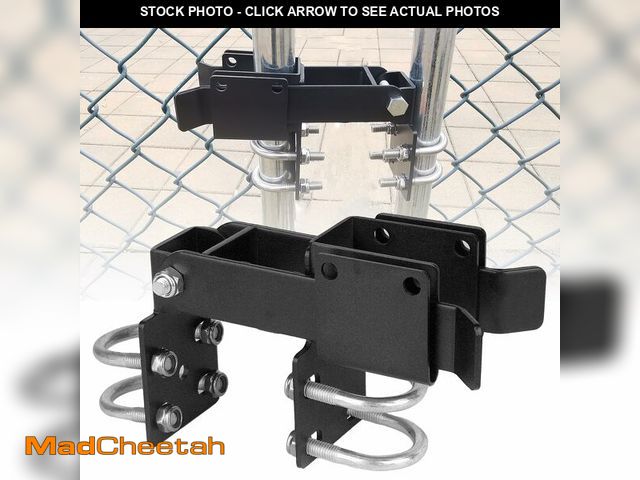Lot 74-14145282 - BiJun Chain Link Double Gate Latch for 1-3/8 Inch Gate Frames - Strong Arm Design with Padlock Holes...
