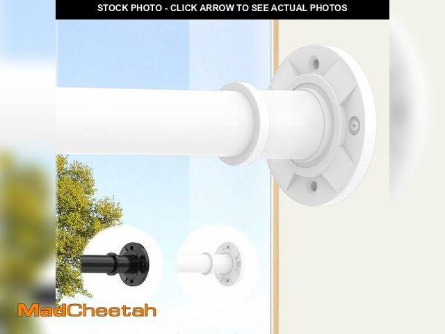 Lot 74-14065304 - Tension Curtain Rod Extra Long White Shower Curtain Rods No Drilling Outdoor Tension Rod 31-168 inch...