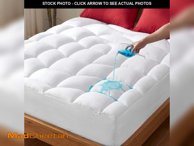 Lot 74-13584271 - Unikome Full Mattress Pad Waterproof, Eco-Friendly Ergonomic Quilted Fitted Full Mattress Topper for...