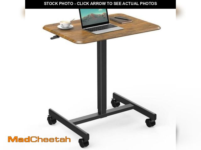 Lot 74-12143674 - Yoyomax Small Standing Desk  Mobile Standing Desk Adjustable Height  Mobile Laptop Desk with Wheels ...