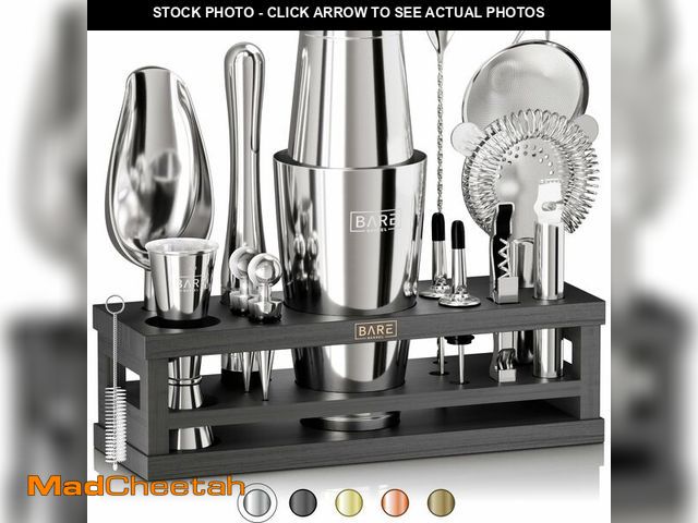 Lot 74-12709634 - BARE BARRELÃÂ® Mixology Bartender Kit Bar Set | 16-Piece Cocktail Shaker Set | Martini Barware Mixi...
