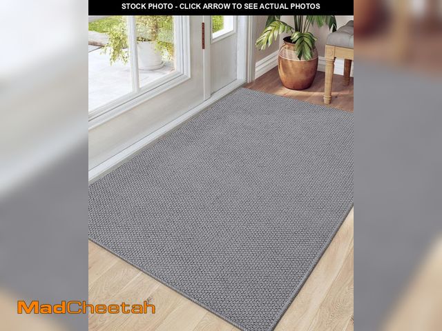 Lot 74-12508329 - DEXI Indoor Door Mat 32x48, Washable Entrance Mats with Non Slip Rubber Back, Ultra Thin Entryway Ma...