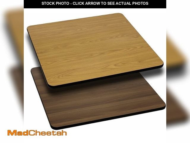 Lot 74-13733728 - (SOME DAMAGE) Flash Furniture Glenbrook 36'' Square Table Top with Natural or Walnut Reversible Lami...