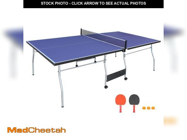 Lot 74-12361659 - Table Tennis Table, Portable Ping Pong Table Game Set, 8ft Mid-Size Folding Indoor Outdoor Table Ten...
