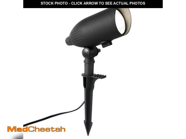 Lot 74-12868919 - Hampton Bay 640/1130 Lumens Black Hardwired Low Voltage LED Adjustable Light Color Outdoor Spotlight...