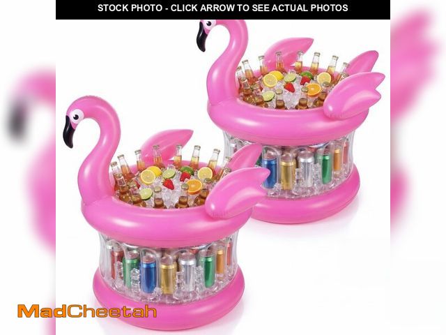 Lot 74-14339810 - Sosation 1 Pcs Inflatable Flamingo Drink Cooler Pool Party Decoration Pink Luau Flamingo Blow up Dri...