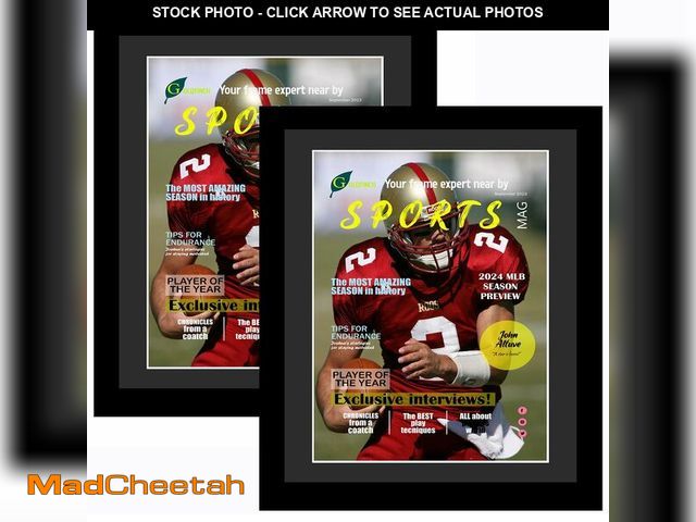 Lot 74-14267680 - Goldfinch 2 Packs Sports Magazine Frames - Displays Measuring 8 x 10.5 Inches With Black Core Mattin...