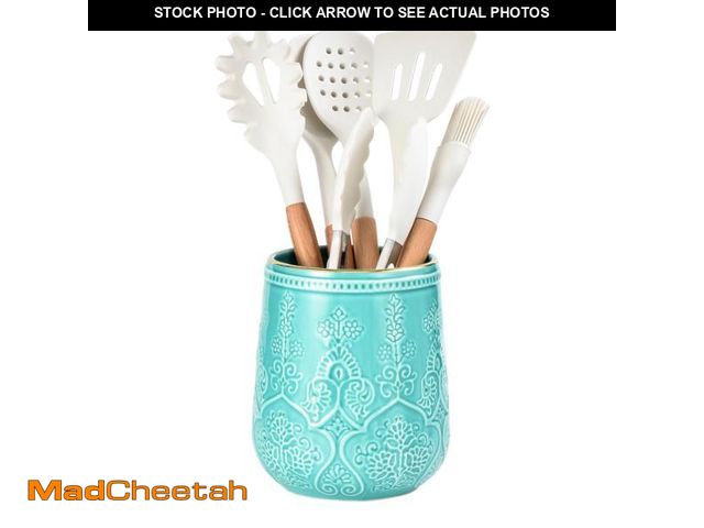 Lot 74-11853336 - Lunaicorn Utensil Holder, Large Utensil Holder for Kitchen Counter, 6.5Ã¢â¬ÂCeramic Cooking Utensi...