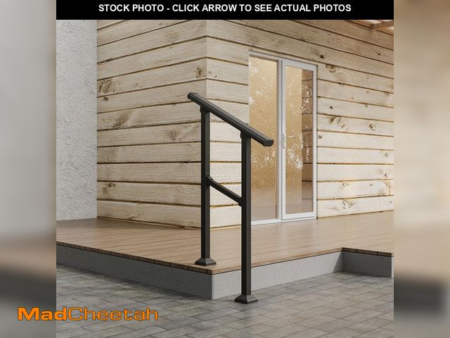 Lot 74-12464843 - Boyel Living 1.8 ft. Metal Handrail for 0-2 Steps (1-Pack) - UNUSED