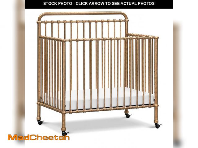 Lot 74-12207413 - NAMESAKE Winston 4-in-1 Convertible Mini Crib w/Removable Wheels - Converts to Toddler Bed, Daybed &...