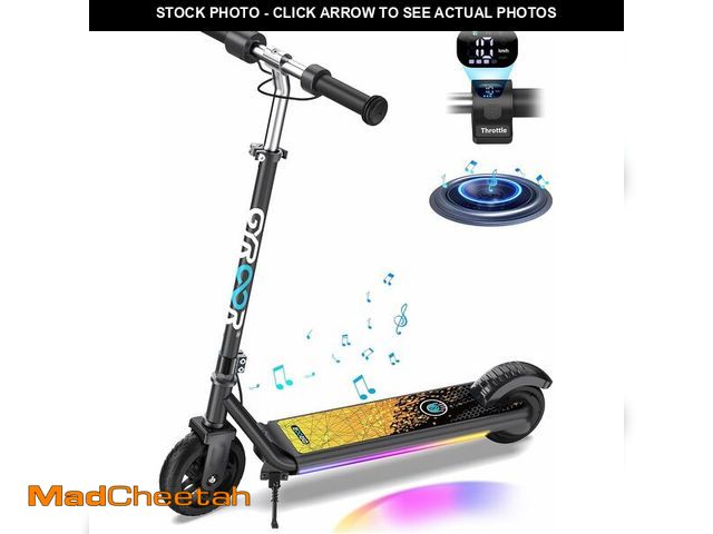 Lot 74-13696684 - Gyroor H30 Max Electric Scooter for Kids Ages 8-12, 150W Powerful Motor, Bluetooth Music, Dual Brake...