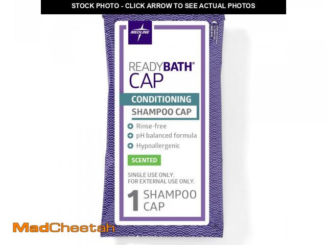 Lot 74-12310001 - Medline ReadyBath Scented Rinse-Free Shampoo Cap with Conditioner, 30 Count - UNUSED