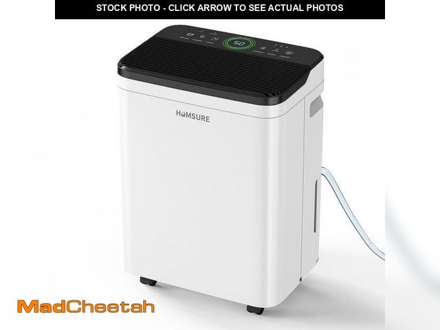 Lot 74-12517763 - Edendirect 53 pt. 4,500 sq. ft. Dehumidifier in. White with Drain Hose and Bucket, Auto Defrost, Low...