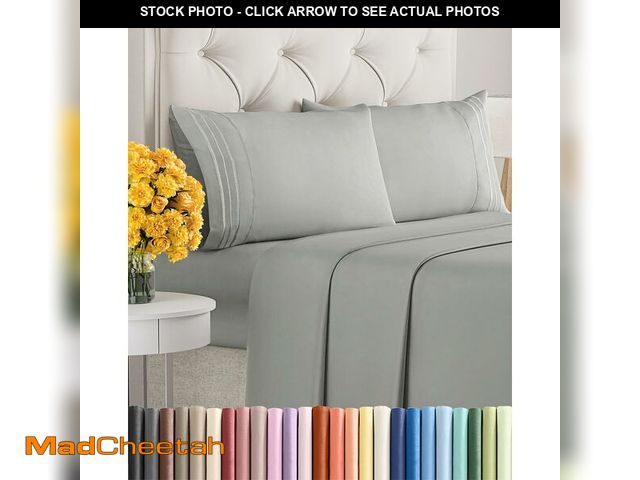 Lot 74-14338711 - Queen Size 4 Piece Sheet Set - Ultra Soft &amp; Cooling Bed Sheets - Fits 8 Inch to 16 inch Mattress...