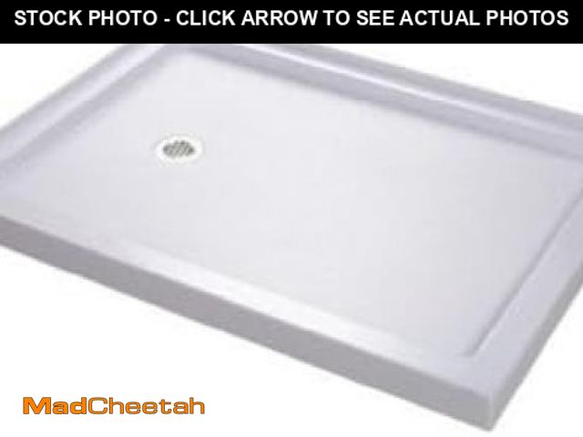 Lot 74-12540173 - DreamLine DLT-1036602 SlimLine 60" X 36" Rectangular Shower Base with Double Thr, White - UNUSED