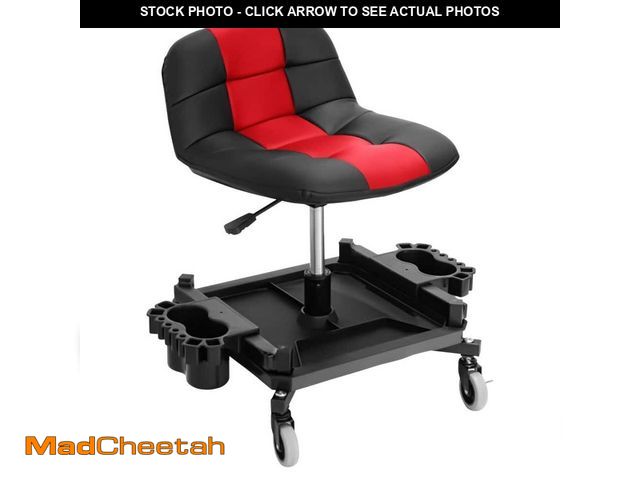 Lot 74-14312667 - BRIDGELAND 20 in. Adjustable Height 360ÃâÃÂ° Swivel Rolling Mechanic Shop Stool, 4 in. Casters a...